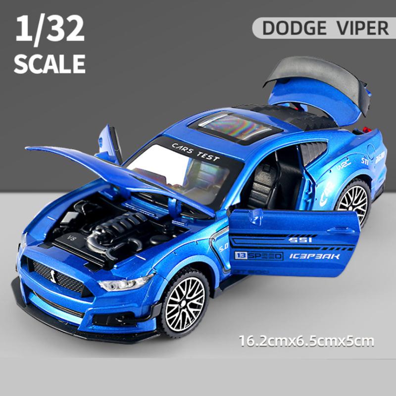 1/32 Ford Mustang Shelby GT500 Alloy Sports Car Model Diecast & Toy Vehicles Metal Car Model Simulation Collection Children Gift
