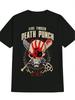 Casual Graphic T-shirt - Skull & Red Handprint Death Punch Design