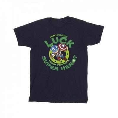 Mens St PatrickÂ´s Day Captain America Luck T-Shirt