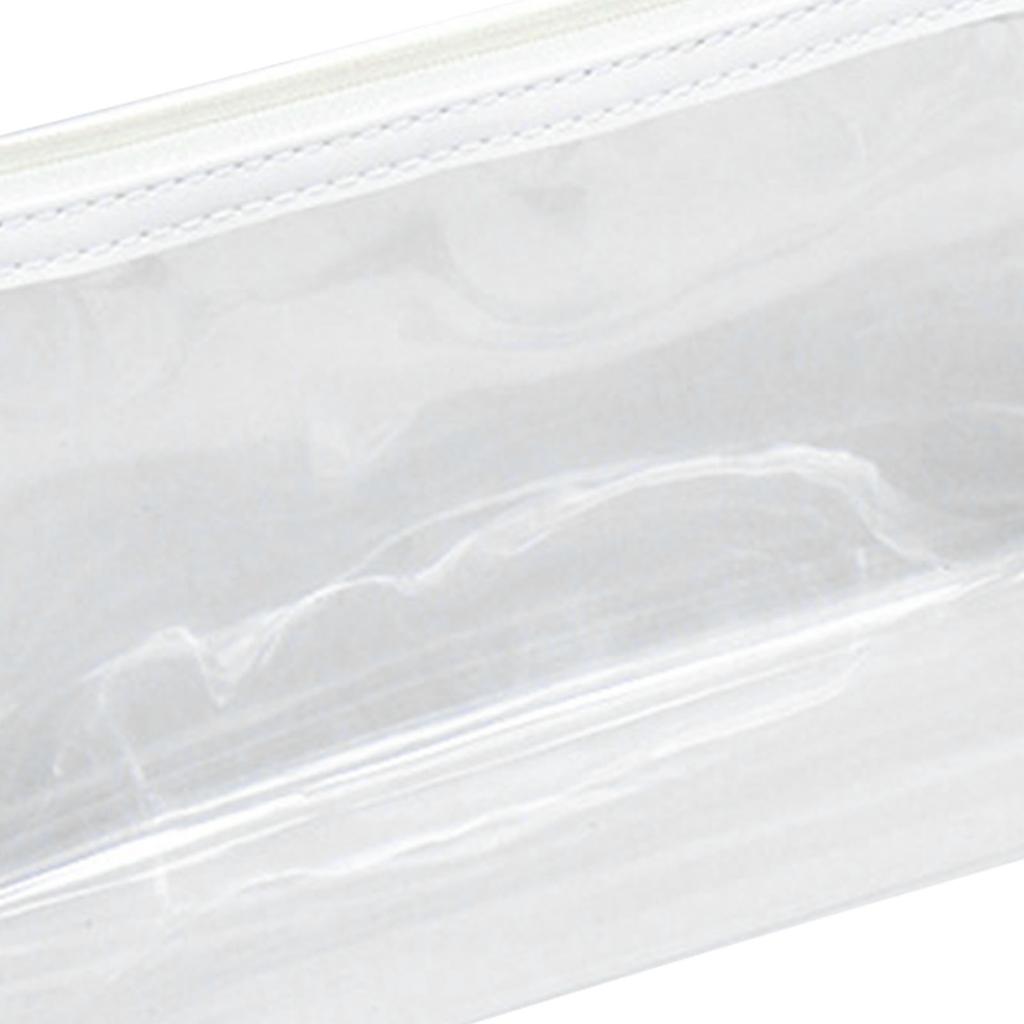 Husa transparenta pentru creion de mare capacitate, impermeabila, portabila, minimalista, transparenta, din PVC