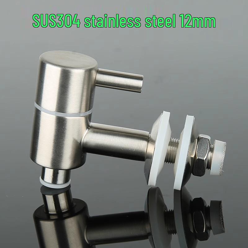 12mm Glas Infusionsflasche Wasserhahn mit 304 Edelstahl Auslauf und Keramik Ventilschalter