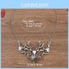 Vintage Christmas Deer Necklace With Zinc Alloy Animal Pendant For Women Holiday Jewelry