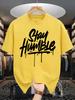 Stay Humble Eyecatching Printing Unisex T Shirts Hip Hop Oneck Short Sleeve Casual Cotton Retro Tee Unisex Fashion Clothing