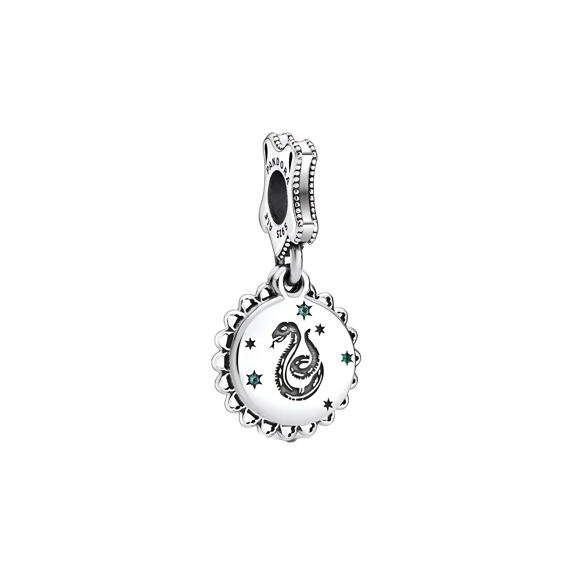 Pandora Harry Potter Series Slytherin Charm Silver Men Charm 798620C01 One Size