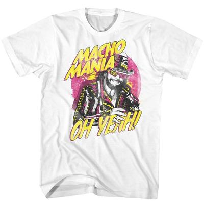 Macho Man Macho Mania Weiß Wrestling Kinder T-Shirt