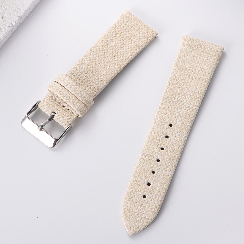 Premium Denim 18mm 20mm 22mm 24mm Sailcloth Watch Band Business Style Fabric Strap Nylon Sports Wrist Bracelet for Men Women