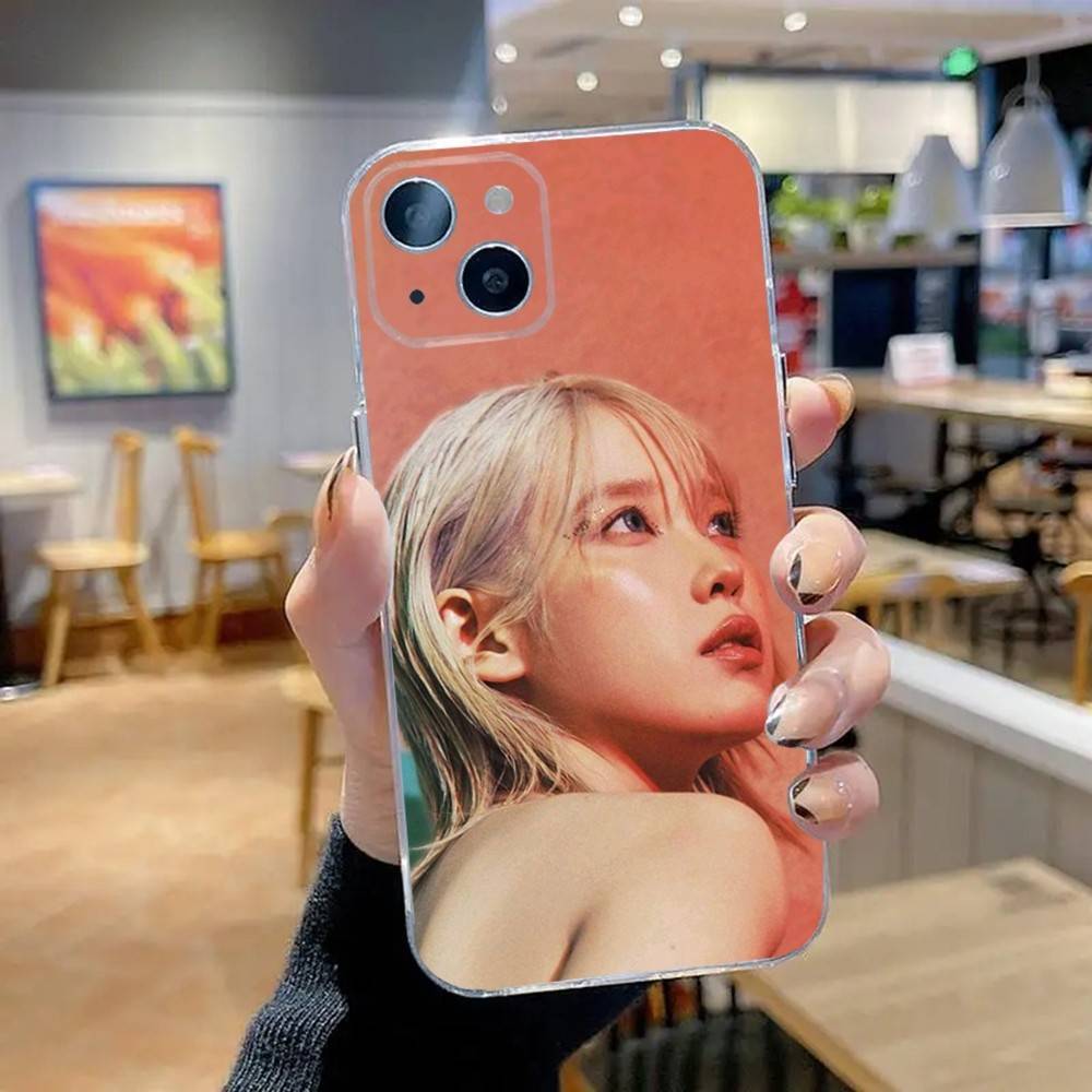 Singer I-IU Ji Eun Phone Case For iPhone 16,15,14,13,12,11 Pro,Max,Plus,X,XS,XR,SE,Mini Transparent Silicone Soft iPhone13PRO
