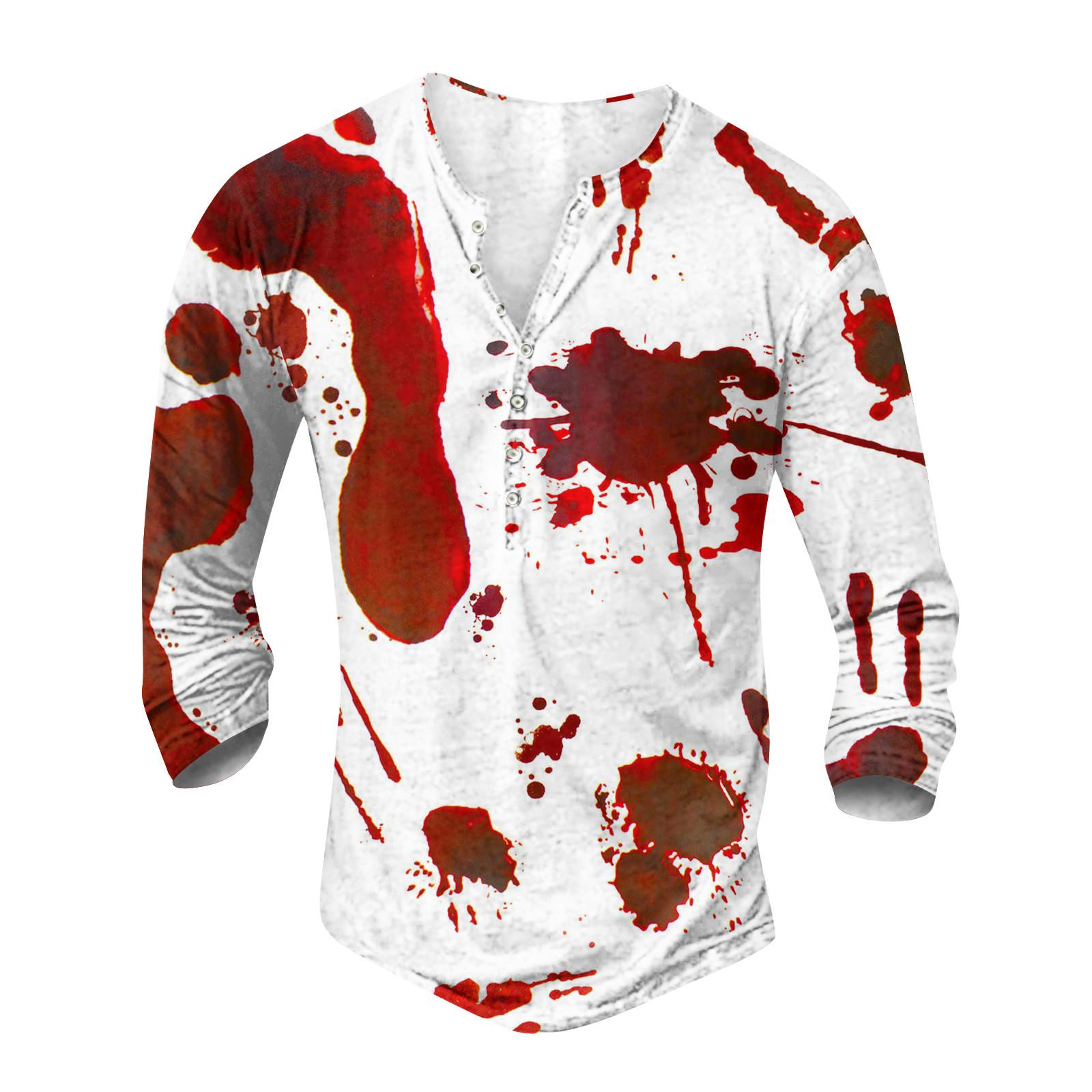 

Мужская футболка с принтом на открытом воздухе, свободный топ с длинными рукавами на пуговицах в стиле ретро XXXXXL винный