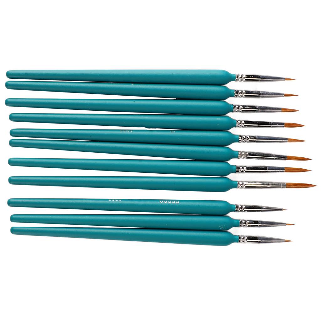 11Pcs Detail Paint Brush Set Miniature Paint Brushes Small Fine Tip Paintbrushes for Acrylic Watercolor Oil Craft Models