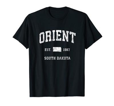 Orient South Dakota SD Vintage Athletic Sports Design T-Shirt