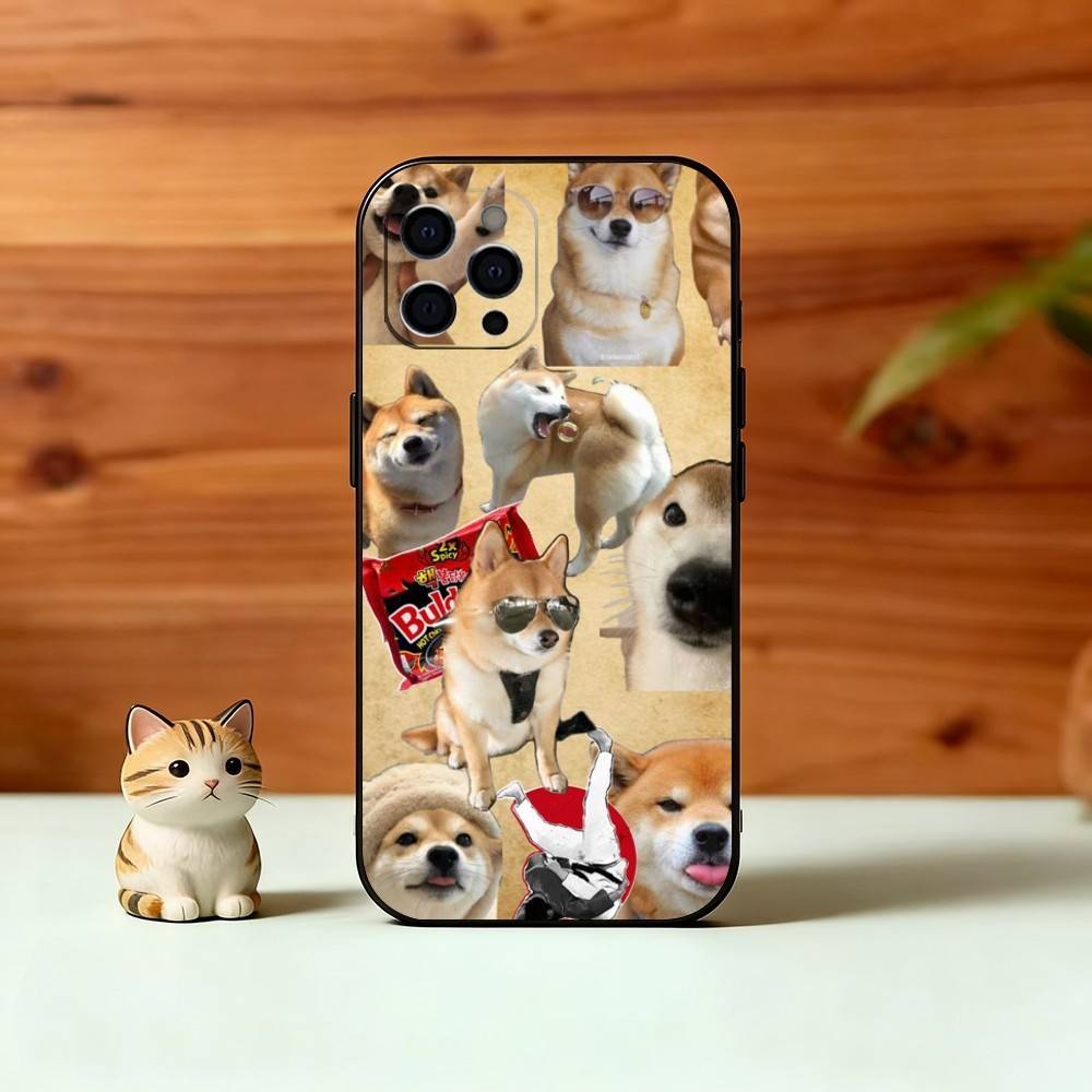 Shiba Inu Phone Case For iPhone 17, 16,15,14,13,12,11 Plus,Pro Max, Others Soft Black Cover