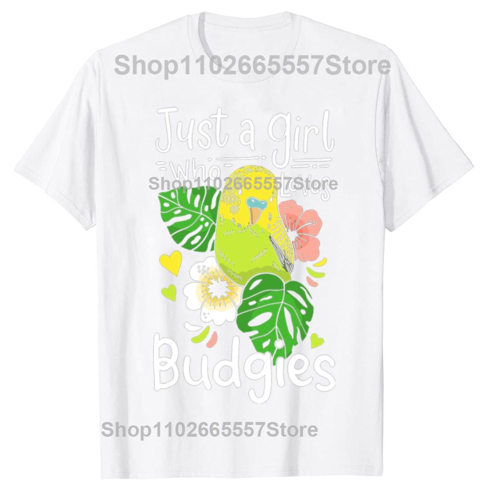 Funny Budgie Budgerigar Birds Lover Classic Graphic Tshirts Men Fashion Casual Tshirt 100 Cotton Loose Oversized T Shirt S
