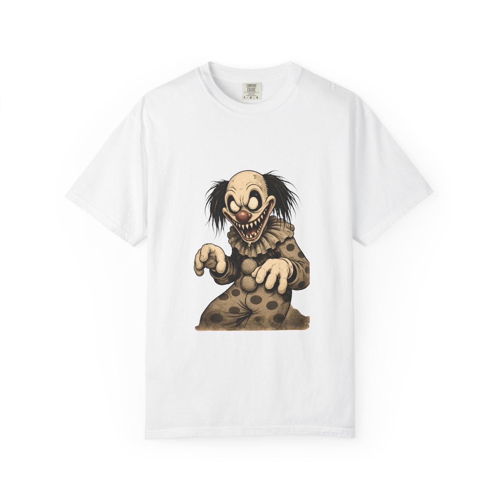 Creepy Vintage Clown T-Shirt | Halloween Horror Illustration S разноцветный
