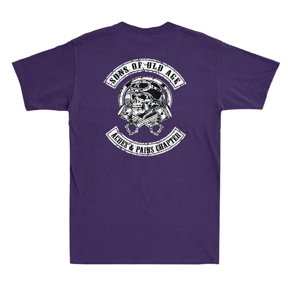 Men s and Women s T-shirts Sons Of Old Age Aches And Pains Chapter (On Back) Funny Vintage XXL