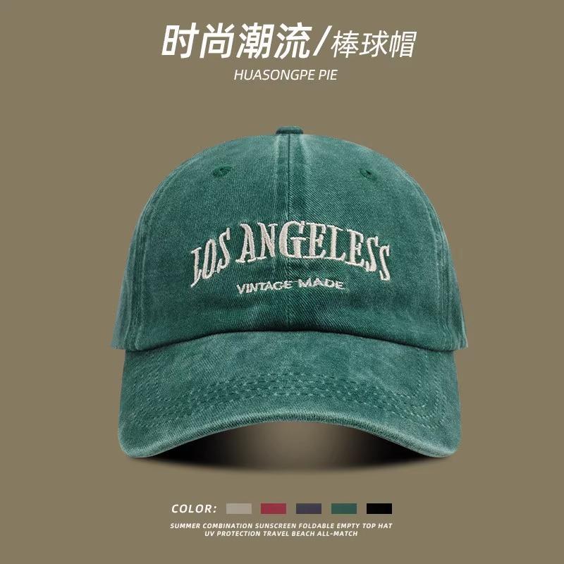 Spring and Summer Washing Couple Versatile Simple Casual Baseball Cap Men Retro American Face Showing Small Baseball Hat Women