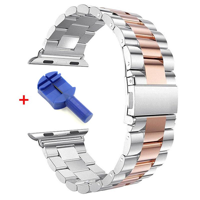 1Pc Stainless Steel Replaceable Wristband For Apple Watch Band 38/40/41/42/44/45/49/46MM For Apple Watch Strap Ultra 11 10 9 8 7 6 5 4 3 2 1 SE Band