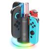 IPEGA PG-SW2203 4 In 1 Charging Station for Nintendo Switch/Switch 2 Joy-Con Controller Charger Dock with RGB Light