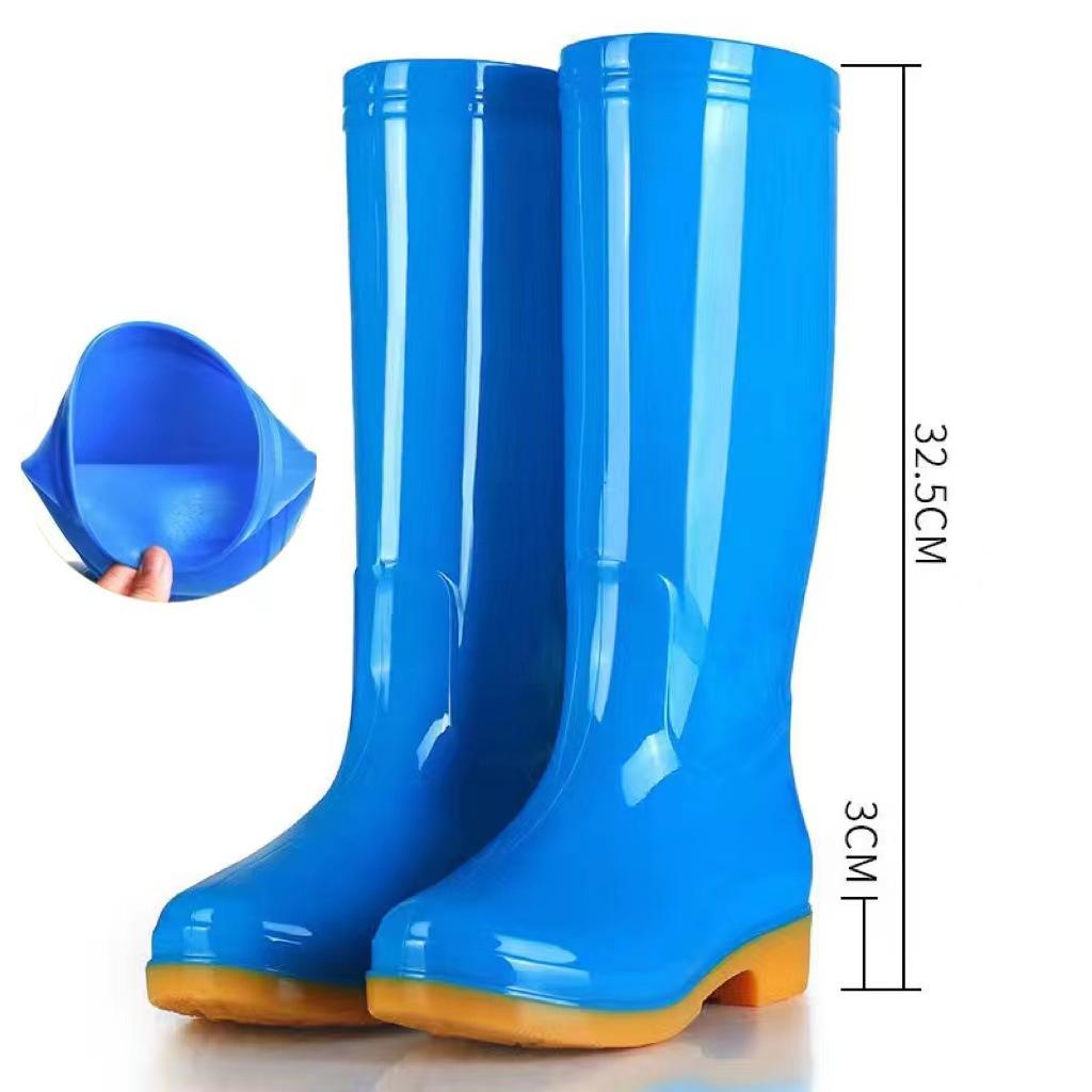 Shanghai double money no mesh high tube rain shoes women quick drying non-slip water shoes no lining medium tube water boots warm rain boots