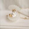 Carino Gatto Tigrato Siamese Gatto Arancione Gocciolante Olio Serie Animali Ciondolo Collana per Donne Gioielli in Acciaio Inossidabile