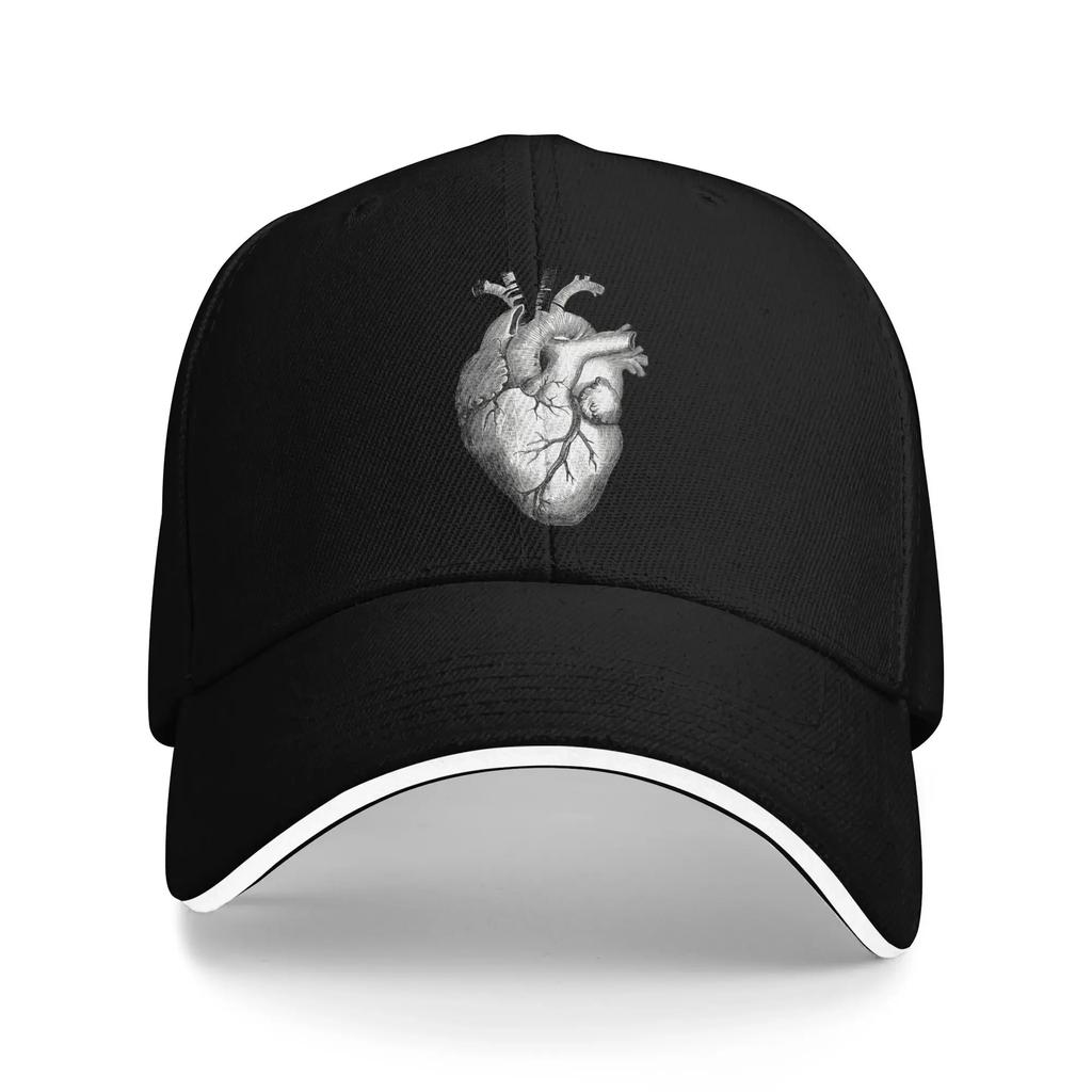 Heart Sun Baseball Cap Gray Heartbeat Spring Fashion Trucker Hat For Women Men Kpop Rock Baseball Caps