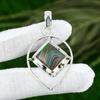 Birthday Gift For Her Natural Rainbow Calsilica Gemstone Pendant 925 Silver