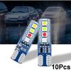 10Pcs Car License Plate Light Rgb T10 3030 8Smd Led Strobe Flash Light Led W5W/194 Clearance Lights Side Marker Parking Lamp
