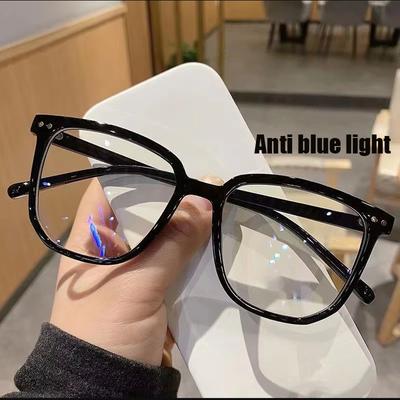 Square Glasses Ultra-light Transparent Frame Eyewear Anti-blue Light Flat Glasses Popular Decoration Eyeglasses