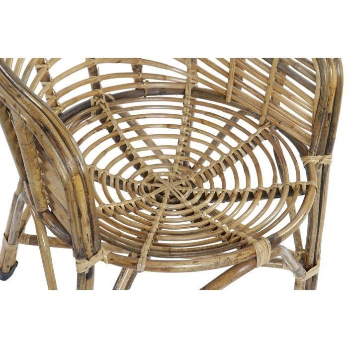 Fauteuil - Naturel - Osier - 56 x 50 x 83 cm - 1 place - Extérieur