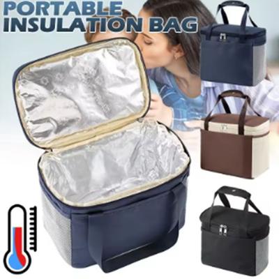 Durable Lunch Bag with Hard Liner Cooler Bag Casual Insulated Picnic  Bag  Cooling Handbag
