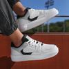Men's Walking Shoes Autumn Casual Outdoor Sports Anti Slip 2025 New Student Fashion Flat Running Shoes PU Leather White Shoes