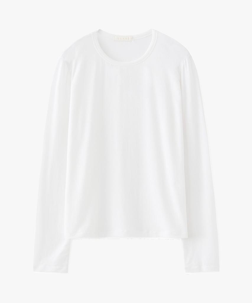 SUARE WOMEN Daily Wool Tencel Long Sleeve White