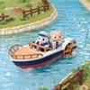 Sylvanian Families Vehicles [Captain Seal's Exciting Boat Set] V-08 ST Mark Certified, Ages 3 and Up, Toy Dollhouse, Sylvanian Families, Epoch