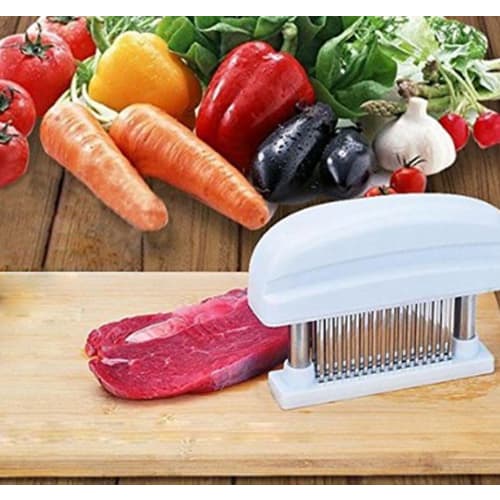Warm Time Meat Tenderizer, Meat Tenderizer, 48 Blades, Disassembles for Cleaning, Includes Cleaning Brush, Dishwasher Safe