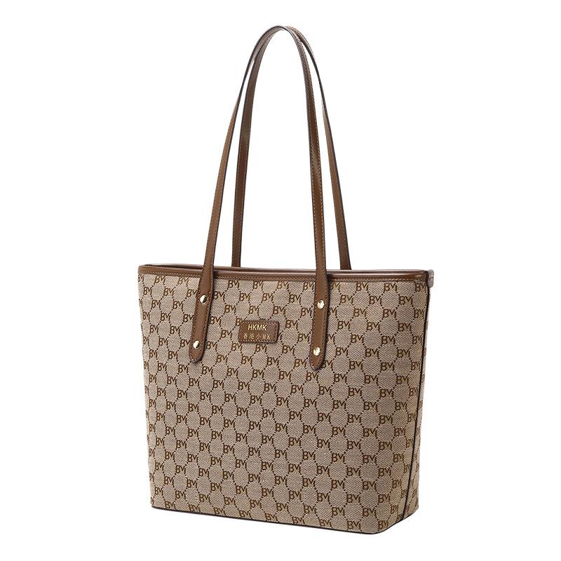 Spring and Summer New Versatile Large Capacity Printed Women's Bag One Shoulder Armpit Tote Bag Handbag Commuter Bag Retro