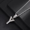 Hip Hop Letter Pendant Zircon Necklace Popular Instagram Personalized Accessory Niche Design Men's and Women's Pendant Necklace