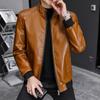 Men's Fashion Leather Jackets  Spring Autumn New Casual Motorcycle PU Jacket Biker Leather Coats Brand Clothing Big Size