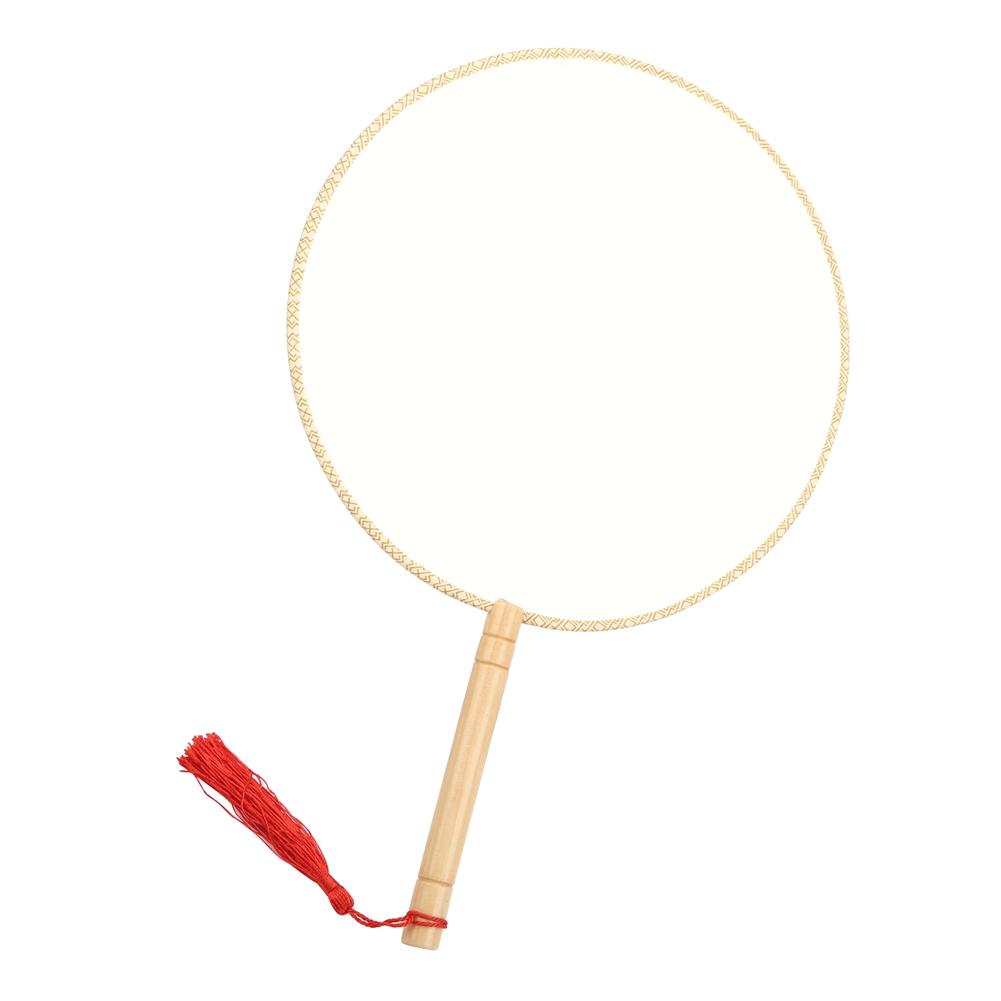 DIY Chinese Ancient Court Round Blank Hand Fan Chinese Style Silk Fan