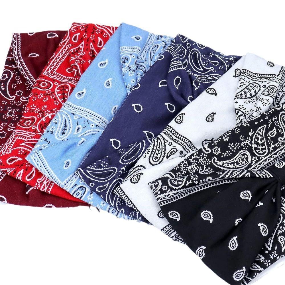 Turbantes Nó Boho Elásticos Headwrap Borda Larga Lenços de Cabeça Florais Headband Faixa de Suor Esportiva Dança