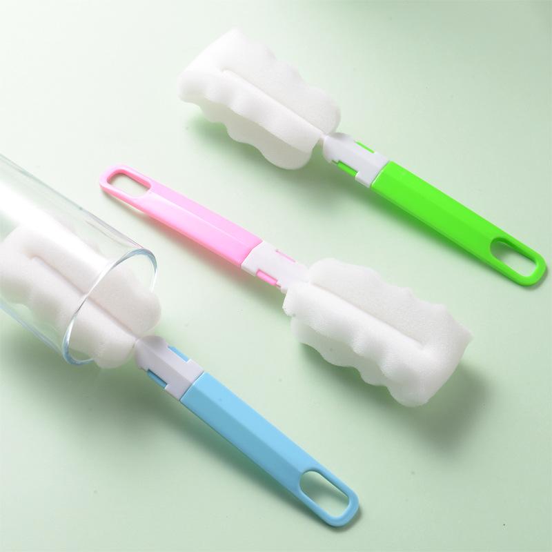 Long-Handle Detachable Sponge Cleaning Brush for Insulated Cups & Baby Bottles