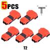 10/1pcs Wire Connectors Low Voltage Wire Connectors Solid Connection T Tap Wire Connectors T Type 2 Pin Wires Splicing Connector