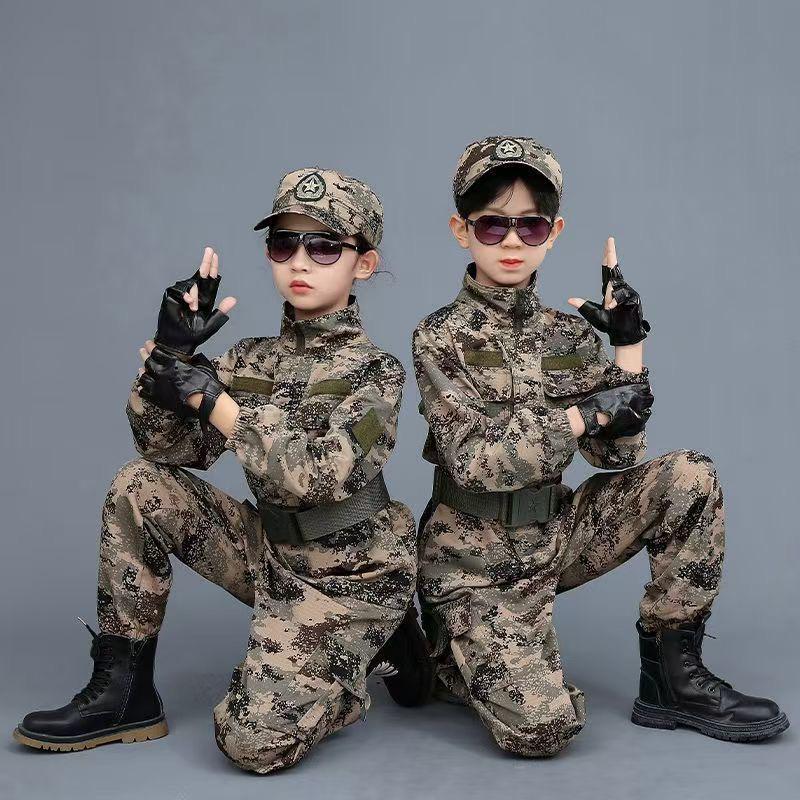 סט בגדי הסוואה לילדים לבית הספר, אימונים צבאיים ומחנה קיץ