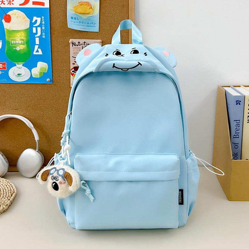 Schoolbag1011 new ins trendy solid color simple and versatile large capacity middle school students students travel backpack