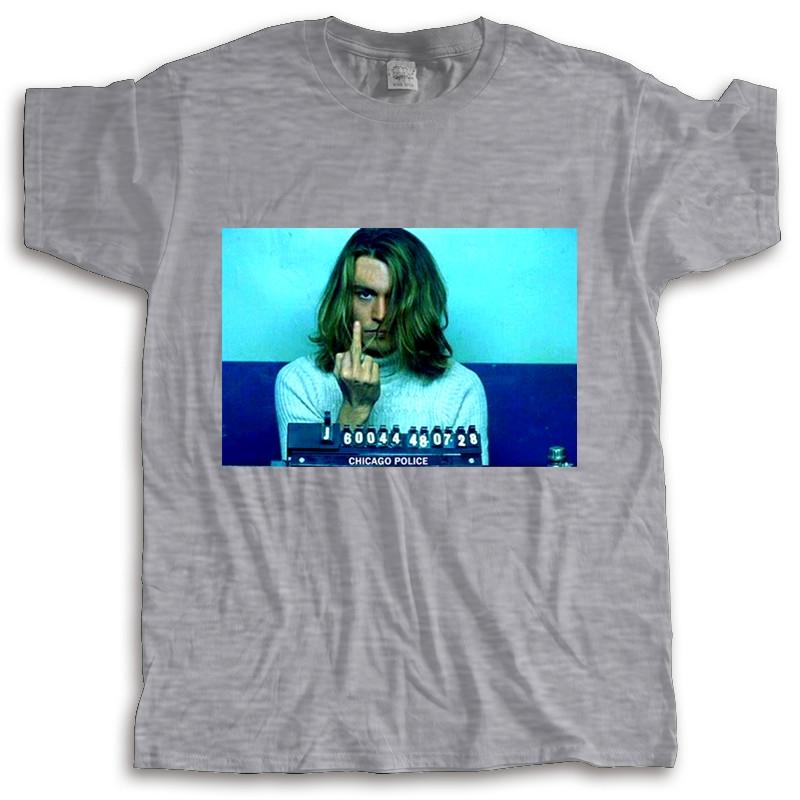 

New t shirt black tops for men BLOW T SHIRT johnny depp mugshot george jung fashion teeshirt male summer tops 4XL
