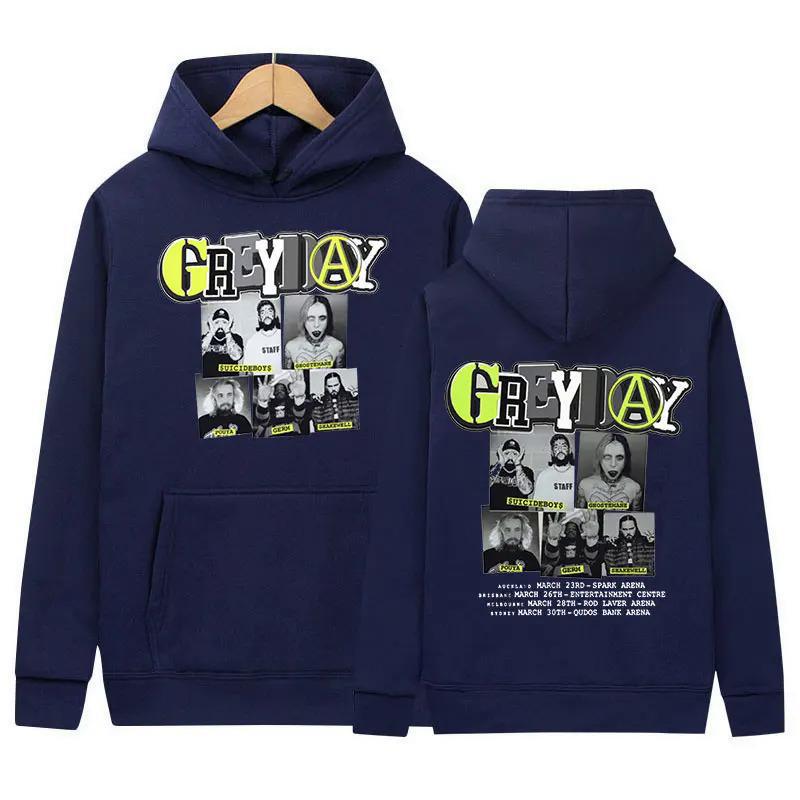 

Худи с принтом тура Suicideboy Gray Day 2024 XXXL темно-синий