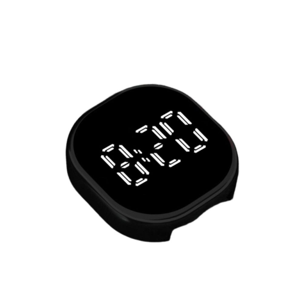 Mini Luminous Car Clock Touch-Activated Digital Clock Car Dashboard Clock Automobile Interior Black Style B