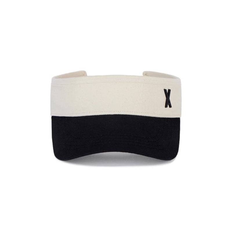 VARZAR Stud Logo Two-Tone Sun Cap Black