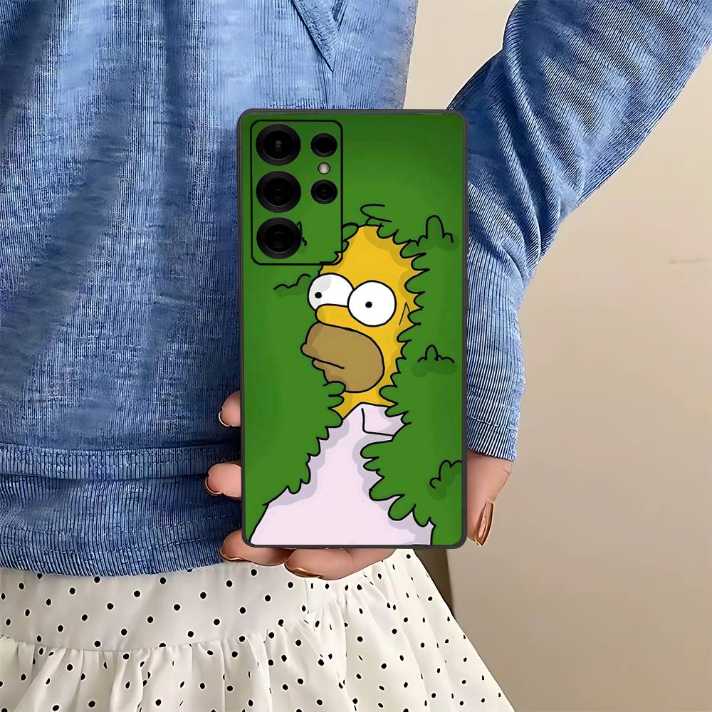 Adult Animation Simpsons Phone Case For Samsung S 24 Fe 25 Ultra Plus 20 Lite 21 30 22 23 24 22 Ultra 5G Fundas