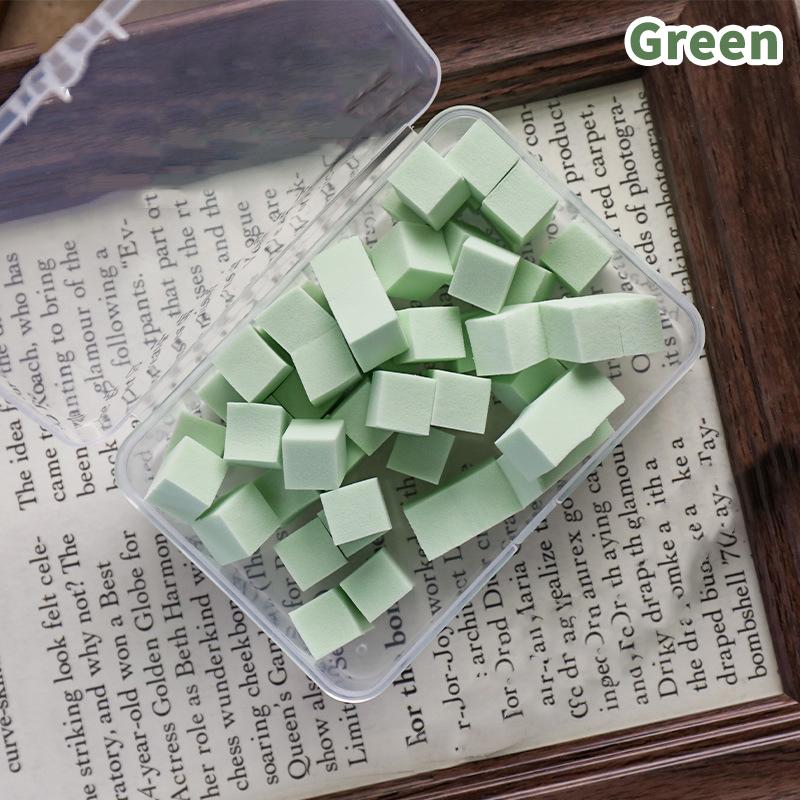 

50 шт./коробка Губка для дизайна ногтей Мягкие губки Цвет макарон Инструменты для стемпинга для дизайна ногтей Маникюр DIY Креативные принадлежности для ногтей Инструменты зелёный