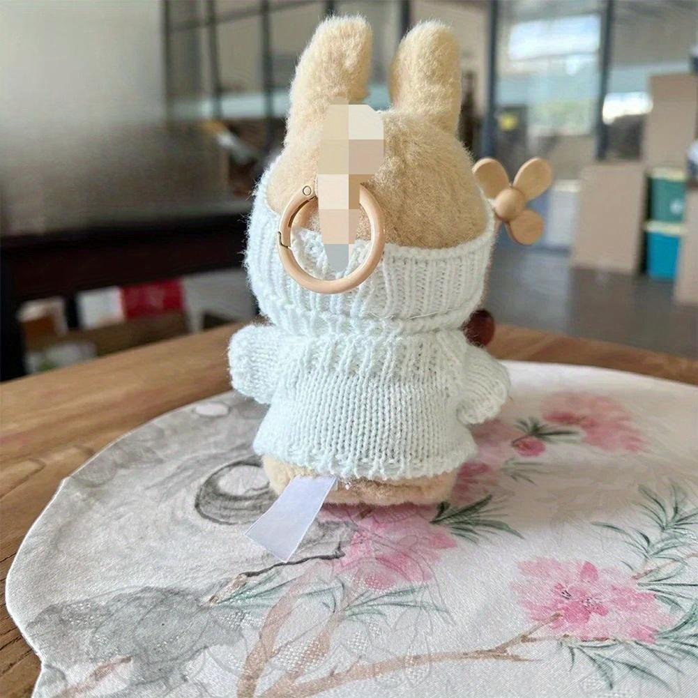 Modekleidungsset für Puppe(Keine Puppe), Handgehäkelt, Niedliche Kleidung, Hut, DIY Stilvolle Lustige labubu Kleidung Accessoires für Tochter Geburtstage,