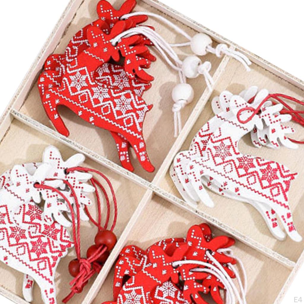 Decorațiune de Crăciun Pandantiv Agățat Ornament din Lemn Colecție Articole de Petrecere pentru Sărbătoare Recuzită Foto